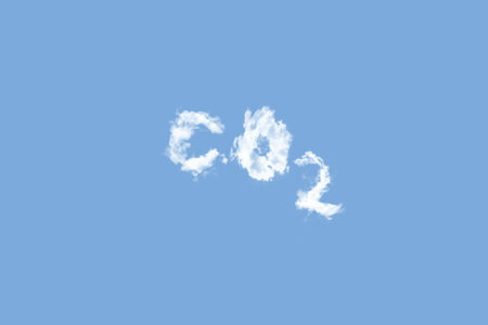 Eine Wolke die CO2 als Text abbildet